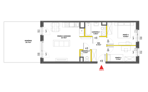 Plan 3 pok. 55m²