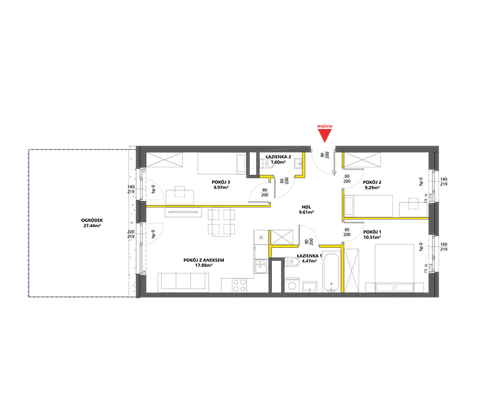 Plan 4 pok. 63m²