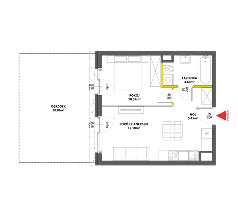Plan 2 pok. 38m²