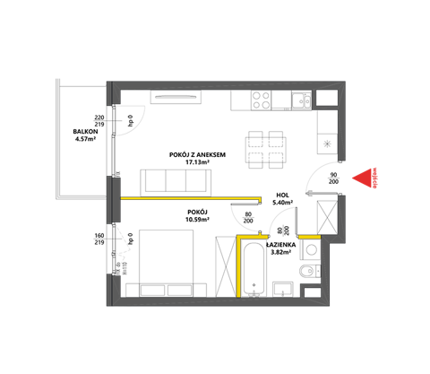 Plan 2 pok. 37m²