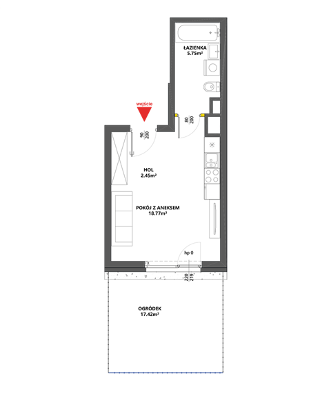 Plan 1 pok. 27m²