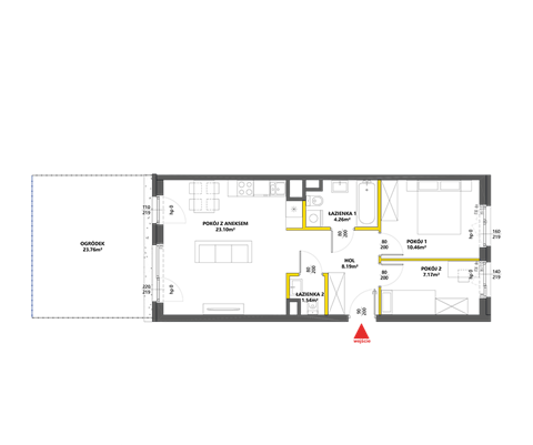 Plan 3 pok. 55m²