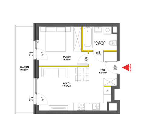 Plan 2 pok. 39m²
