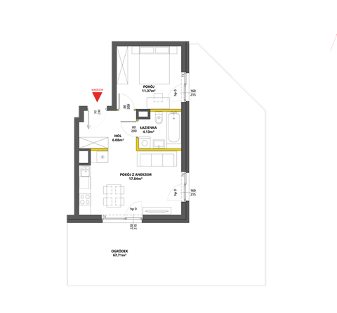 Plan 2 pok. 39m²
