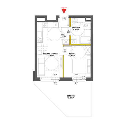 Plan 2 pok. 37m²