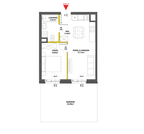 Plan 2 pok. 35m²