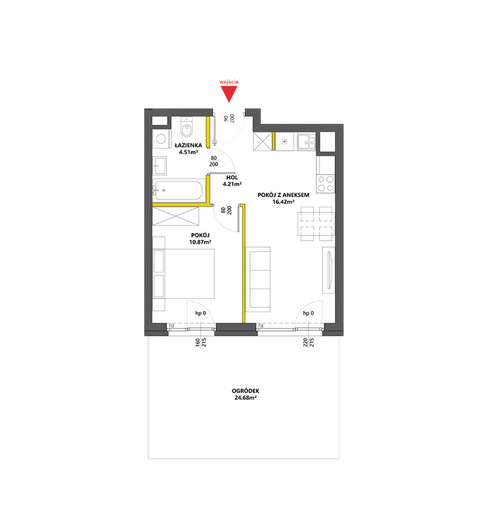 Plan 2 pok. 36m²