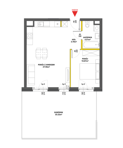 Plan 2 pok. 47m²