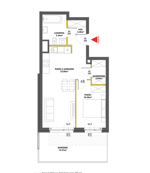Plan 2 pok. 46m²