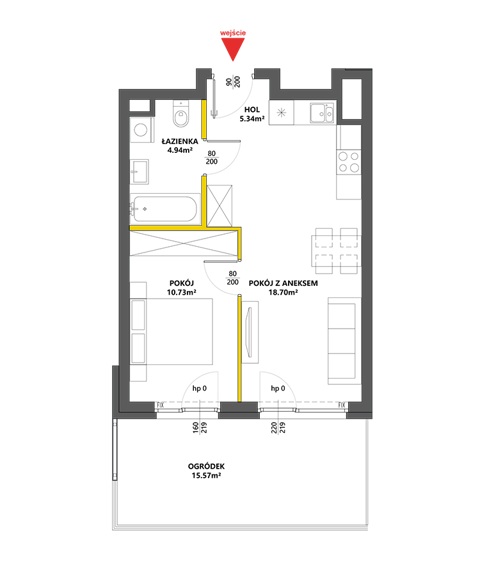 Plan 2 pok. 39m²