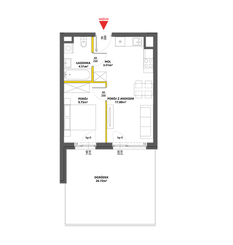 Plan 2 pok. 36m²