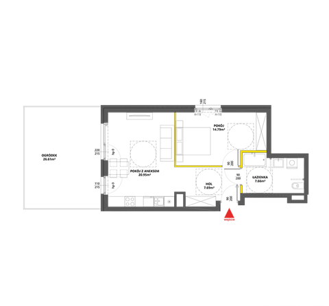 Plan 2 pok. 51m²
