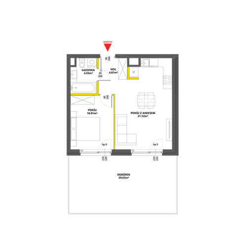 Plan 2 pok. 41m²