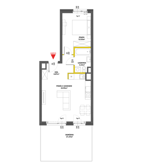 Plan 2 pok. 47m²