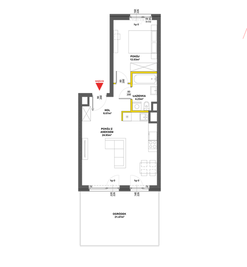 Plan 2 pok. 47m²