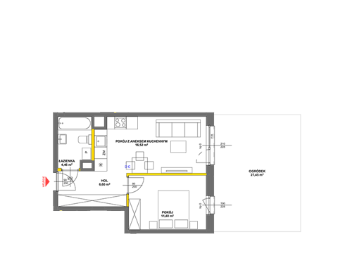 Plan 2 pok. 39m²