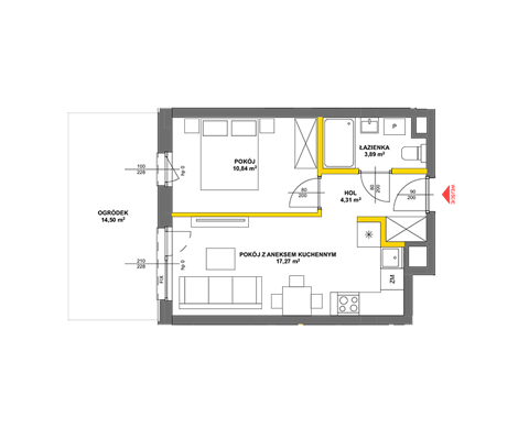 Plan 2 pok. 36m²