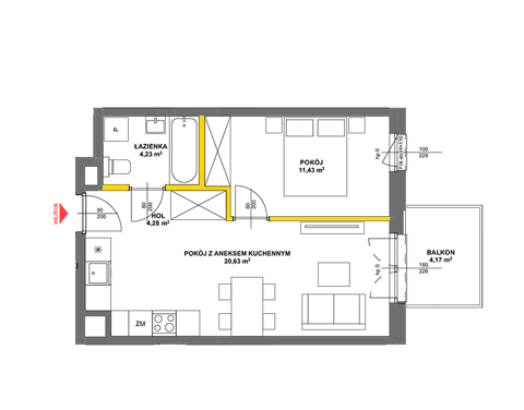 Plan 2 pok. 41m²