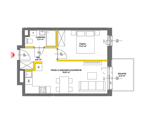 Plan 2 pok. 40m²