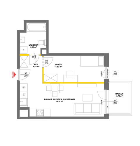 Plan 2 pok. 40m²