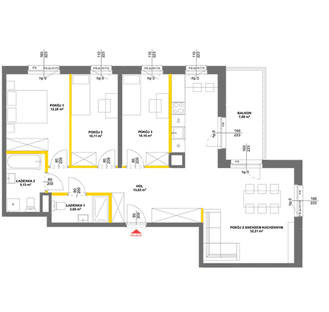 Plan 4 pok. 87m²