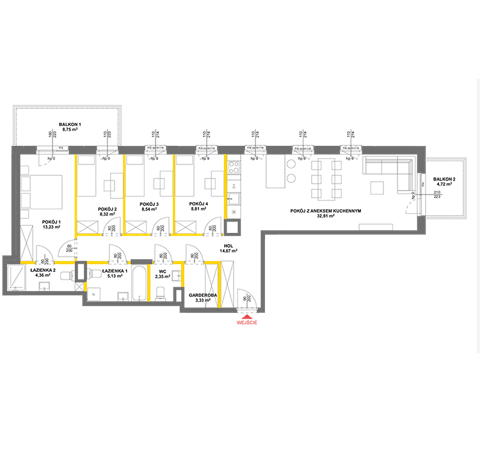 Plan 5 pok. 102m²