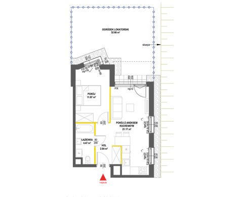 Plan 2 pok. 40m²