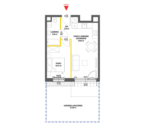 Plan 2 pok. 37m²