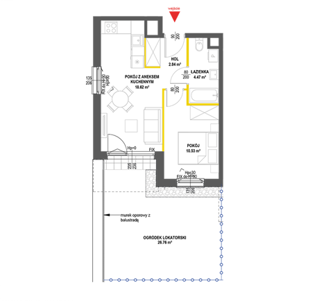 Plan 2 pok. 36m²