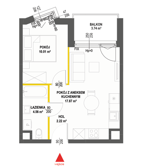 Plan 2 pok. 35m²