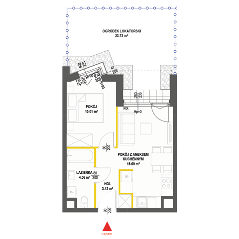 Plan 2 pok. 34m²
