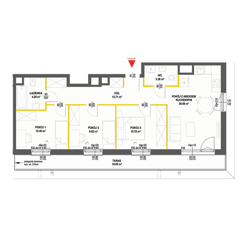 Plan 4 pok. 71m²