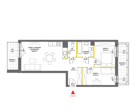 Plan 3 pok. 66m²