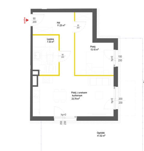 Plan 2 pok. 55m²