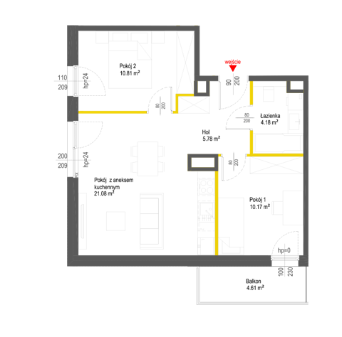 Plan 3 pok. 52m²
