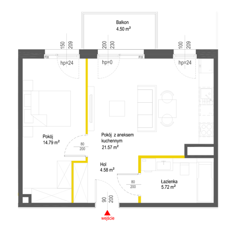 Plan 2 pok. 47m²