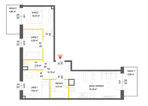 Plan 4 pok. 65m²
