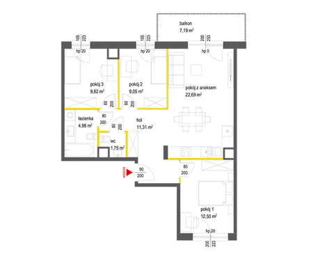 Plan 4 pok. 72m²