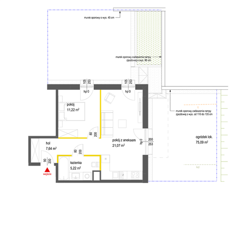 Plan 2 pok. 45m²