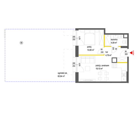 Plan 2 pok. 39m²