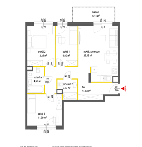 Plan 4 pok. 79m²