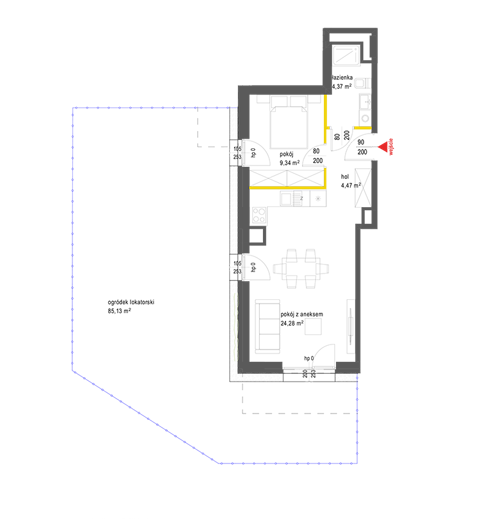 Plan 2 pok. 42m²