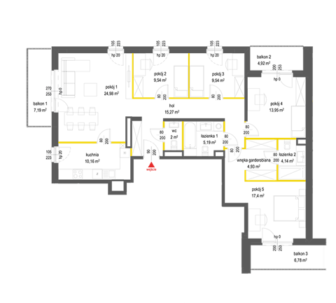 Plan 5 pok. 117m²