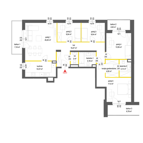 Plan 5 pok. 117m²