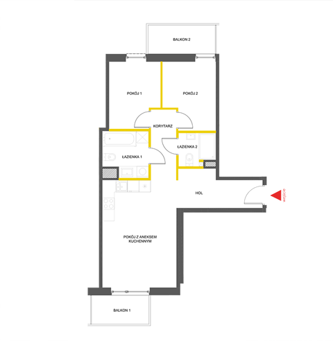 Plan 3 pok. 59m²