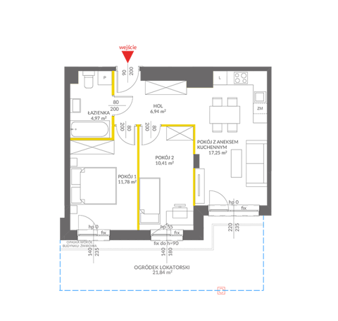 Plan 3 pok. 51m²