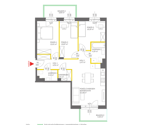 Plan 4 pok. 74m²