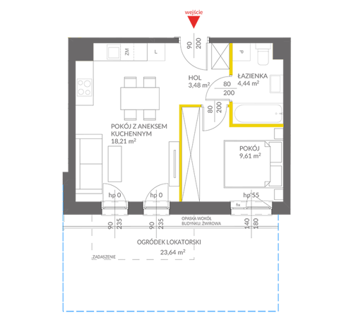 Plan 2 pok. 36m²