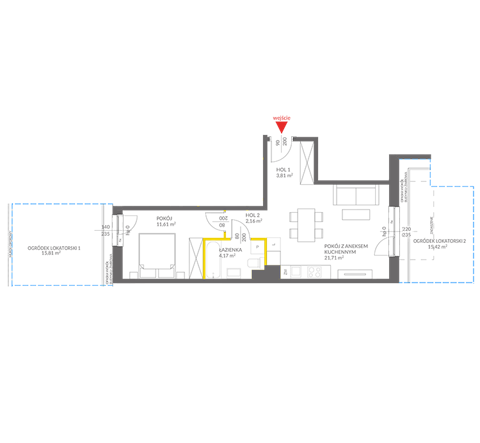 Plan 2 pok. 43m²