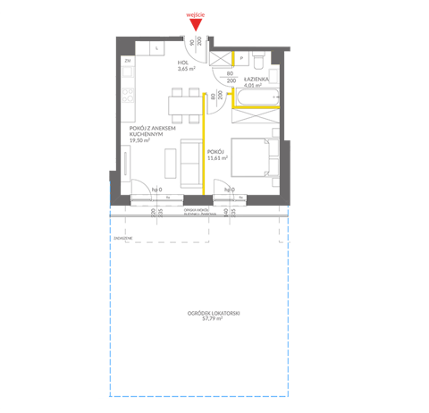 Plan 2 pok. 39m²